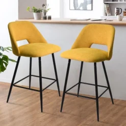 26.5" Edwin Upholstered Counter Height Stool (Set Of 2) Black Leg-The Pop Maison -Famous Furniture Store GUEST d93f3f1d a08a 4d7d 9b30 cc5fba72365b