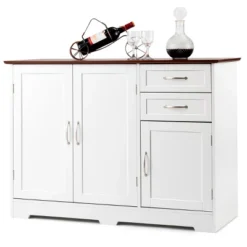 Costway Buffet Sideboard Kitchen Cupboard Storage Cabinet W/ 2 Drawers & 3 Doors White 13 Costway Buffet Sideboard Kitchen Cupboard Storage Cabinet W/ 2 Drawers & 3 Doors White -Famous Furniture Store GUEST d9d9e6c8 afca 4a9f 97aa 82c39ba77706