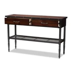 2 Drawer Jana Dining Room Server Brown - Baxton Studio -Famous Furniture Store GUEST da26bea4 81e7 4031 9278 e8e5c11298f6