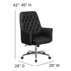 Flash Furniture Mid-Back Traditional Tufted LeatherSoft Executive Swivel Office Chair With Arms -Famous Furniture Store GUEST da52231c 8d7b 445e a4d1 7752c3bf2362