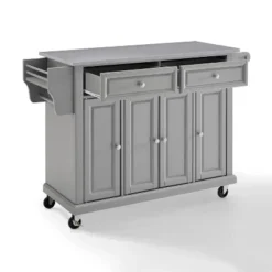 Stainless Steel Top Kitchen Cart/Island Vintage Gray - Crosley 12 Stainless Steel Top Kitchen Cart/Island Vintage Gray - Crosley -Famous Furniture Store GUEST da59ca5d 15fe 47a5 824c 5507742d48f0
