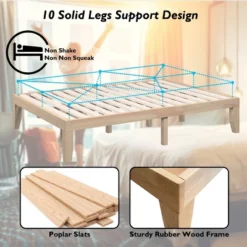 Costway Full Size 14'' Wooden Bed Frame Mattress Platform Wood Slats Support EspressoNatural 19 Costway Full Size 14'' Wooden Bed Frame Mattress Platform Wood Slats Support EspressoNatural -Famous Furniture Store GUEST da81e95a d299 4840 afcd 2930b404f00e