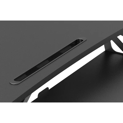 37.4" Electric Standing Desk Converter With AC USB Charger Black - Rocelco 6 37.4" Electric Standing Desk Converter With AC USB Charger Black - Rocelco - Image 4