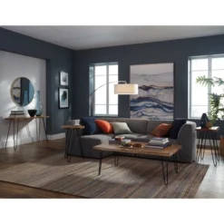 Alaterre Furniture Hairpin Natural Brown Live Edge Media Console Table Metal And Wood -Famous Furniture Store GUEST db932215 41b6 4225 b87d 713b06f3f310