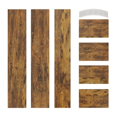 31.5" X 15.7" Rustic Floating Triple Cubby Shelf - Danya B. 7 31.5" X 15.7" Rustic Floating Triple Cubby Shelf - Danya B. - Image 5