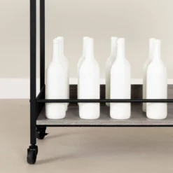 City Life Bar Cart With Wine Glass Rack - South Shore -Famous Furniture Store GUEST dd9a09f6 fcb7 4e87 9a25 bd5966f7bed8