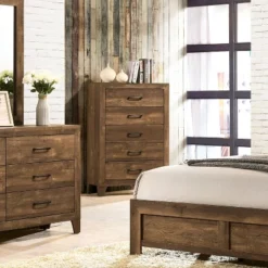 3pc Queen Quail Transitional Bedroom Set Rustic Light Walnut - HOMES: Inside + Out -Famous Furniture Store GUEST ddb302f7 9536 45e3 9467 03da7e64faba