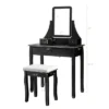 Costway Square Mirror Dressing Table Set Makeup Vanity For Bedroom, Living Room White/Black -Famous Furniture Store GUEST de087231 f68f 4b7d b057 66c82d554544