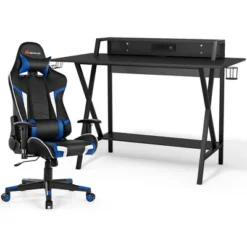 Costway Gaming Computer Desk&Massage Gaming Chair Set W/Monitor Shelf Power Strip 23 Costway Gaming Computer Desk&Massage Gaming Chair Set W/Monitor Shelf Power Strip -Famous Furniture Store GUEST de11a859 b8ce 4960 99f9 854aebf66a9c