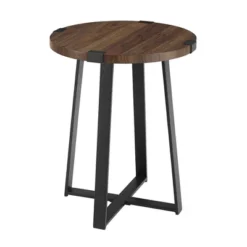 Wrightson Urban Industrial Faux Wrap Leg Round Side Table - Saracina Home -Famous Furniture Store GUEST de11acff 57fb 43ae ba23 8b22beb8247c