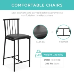 Best Choice Products 3-Piece Wooden Counter Height Dining Table Set For Kitchen, Dining Room W/ Storage -Famous Furniture Store GUEST de1bdc99 749d 47a5 8ad6 bd803adb0c2a