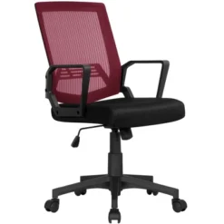 Yaheetech Adjustable Mid-Back Office Chair Computer Chair With Wheels -Famous Furniture Store GUEST de674383 273b 4f50 ab52 7fd0f17f274d