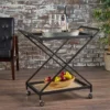 Sherianne Industrial Iron Bar Cart - Christopher Knight Home -Famous Furniture Store GUEST deff7afc 74f9 4c11 b449 09ef75bcf258