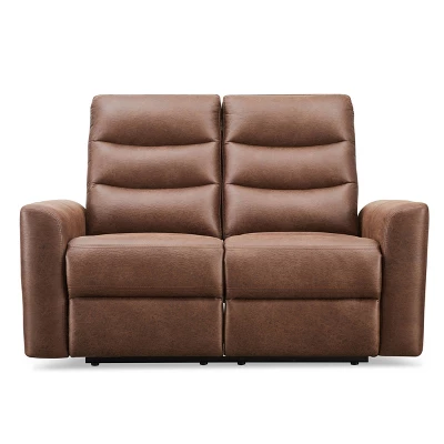 Bernard Fabric Manual Reclining Loveseat Brown - Abbyson Living 4 Bernard Fabric Manual Reclining Loveseat Brown - Abbyson Living - Image 2