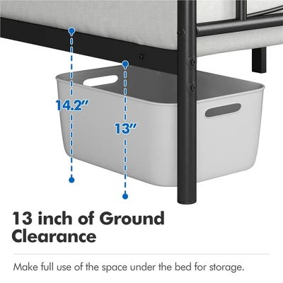 Yaheetech Simple Metal Bed Frame With Curved Design Headboard And Footboard 7 Yaheetech Simple Metal Bed Frame With Curved Design Headboard And Footboard - Image 5