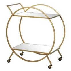 Contemporary Glam Metal Bar Cart - Olivia & May -Famous Furniture Store GUEST e29f3581 733d 49be bea1 f4ab41bd6617