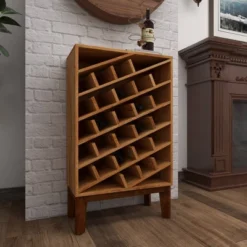 Modern Wood Wine Rack Brown - Olivia & May -Famous Furniture Store GUEST e2b92a45 2b68 4831 864b af4e36553de9