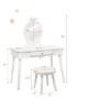 Tangkula Kids Princess Vanity Table Set W/ Chair Crown Mirror White 2 Tangkula Kids Princess Vanity Table Set W/ Chair Crown Mirror White -Famous Furniture Store GUEST e2c378d4 0f0a 4692 8595 ab3aaa839fef