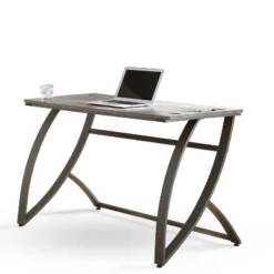Hatfield Metal Writing Desk Dark Heather - Steve Silver