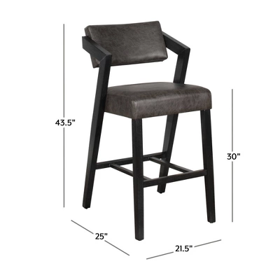 Snyder Stationary Barstool Black - Hillsdale Furniture 3 Snyder Stationary Barstool Black - Hillsdale Furniture