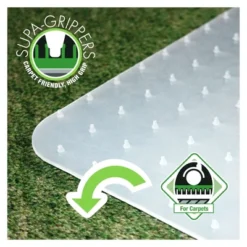 36"x48" Polypropylene Foldable Rectangular Chair Mat For Carpets White - Floortex -Famous Furniture Store GUEST e2ffa7ba b79d 4c6d b346 0bbf8b0959c7