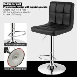 Costway Set Of 4 PU Leather Bar Stool Swivel Bar Chair W/ Adjustable Height 21 Costway Set Of 4 PU Leather Bar Stool Swivel Bar Chair W/ Adjustable Height -Famous Furniture Store GUEST e34dbb11 a2b5 4b87 a361 3f85731a1187