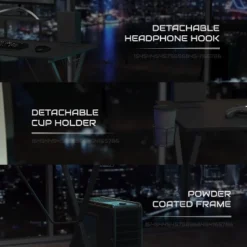 BlackArc Tango Gaming Desk & Chair Set - Reclining Gaming Chair With Slide-Out Footrest & Gaming Desk With Cupholder/Headphone Hook -Famous Furniture Store GUEST e356fe2f 90f1 4a38 b82b 9542e2a916b4