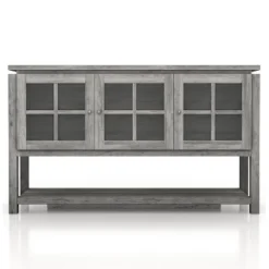 Carita Transitional Windowpane Cabinets Buffet - HOMES: Inside + Out -Famous Furniture Store GUEST e388c616 9195 4302 b988 2c25fa4972c5