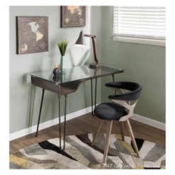 Gardenia Mid-Century Modern Dining Accent Chair With Swivel - LumiSource