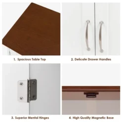 Costway Buffet Sideboard Kitchen Cupboard Storage Cabinet W/ 2 Drawers & 3 Doors White 14 Costway Buffet Sideboard Kitchen Cupboard Storage Cabinet W/ 2 Drawers & 3 Doors White -Famous Furniture Store GUEST e4446303 6611 4dcd 8678 13dcb2ed9fd5