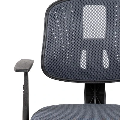 Flash Furniture Flash Fundamentals Mid-Back Mesh Swivel Task Office Chair With Pivot Back And Arms 8 Flash Furniture Flash Fundamentals Mid-Back Mesh Swivel Task Office Chair With Pivot Back And Arms - Image 6