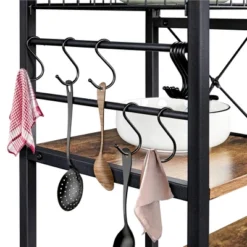 Yaheetech Kitchen Storage Rack With Basket/Hooks/Storage -Famous Furniture Store GUEST e52094f8 2822 4d3b a236 85aaf4ae859b