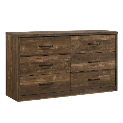 Culver Rustic 6 Drawer Dresser With Usb Ports Walnut - MiBasics 4 Culver Rustic 6 Drawer Dresser With Usb Ports Walnut - MiBasics - Image 2