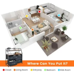 Costway 5-Drawer Storage Dresser Organizer Unit With Fabric Bin For Living Room Bedroom -Famous Furniture Store GUEST e632f528 5810 4721 af98 c8964bb719fd