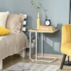 HOMCOM End Table, C-Shaped Side Table With Storage Bag For Living Room, Bedroom, White, Gray, Oak -Famous Furniture Store GUEST e64890d5 863f 41ba a334 a07e3ccad4e7