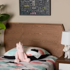 Laurien Wood Headboard Walnut - Baxton Studio -Famous Furniture Store GUEST e6f64111 1d7e 4671 8cee fc48f4557168