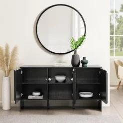 Modern Staggered Vertical Accent 3 Door Sideboard - Saracina Home 15 Modern Staggered Vertical Accent 3 Door Sideboard - Saracina Home -Famous Furniture Store GUEST e7187c1a 9ce1 41e7 afaa f88ba84facf9