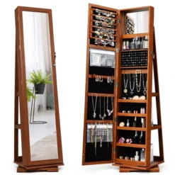 Costway 360degree Rotatable Jewelry Cabinet 2-in-1 Lockable Mirrored Organizer 23 Costway 360degree Rotatable Jewelry Cabinet 2-in-1 Lockable Mirrored Organizer -Famous Furniture Store GUEST e8c519bb d19e 4a33 aad2 1fefe023e481