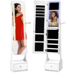 Best Choice Products Full Length LED Mirrored Jewelry Storage Organizer Cabinet W/ Interior & Exterior Lights 17 Best Choice Products Full Length LED Mirrored Jewelry Storage Organizer Cabinet W/ Interior & Exterior Lights -Famous Furniture Store GUEST e8e713bd ee90 4f03 b55b 83b1a17510af