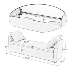 Pedro 59.4" Wide Storage Bench | ARTFUL LIVING DESIGN -Famous Furniture Store GUEST ea67693b 46ec 4a64 aad7 7f726ad6486c