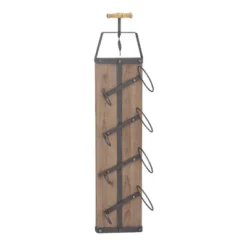 Industrial Wood Wall Wine Rack Brown - Olivia & May -Famous Furniture Store GUEST ea72398e c7a6 47bd b418 47447038bbbe