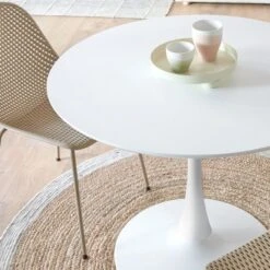 Haven Round Top With Metal Base Round Pedestal Dining Table-Maison Boucle -Famous Furniture Store GUEST eab925f3 b3ec 4e90 af2f 87777304de47