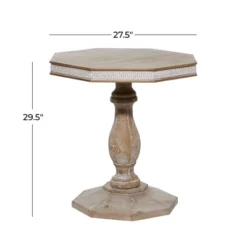 Farmhouse Whitewashed Wood Accent Table Brown - Olivia & May -Famous Furniture Store GUEST eade6e46 d6ea 4fef 85b1 4310eada1f0c