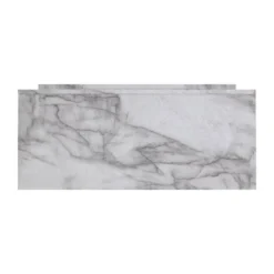 Dridun Faux Marble Fireplace White/Gray - Aiden Lane -Famous Furniture Store GUEST eb05ea2e 74d3 4756 a31e ae771d1f9d7c
