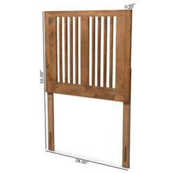 Twin Harena Wood Headboard Walnut - Baxton Studio -Famous Furniture Store GUEST eb9eb27d a280 4a45 87f3 dea954b8c0a0