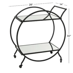 Contemporary Glam Metal Bar Cart - Olivia & May -Famous Furniture Store GUEST ebe6f16d a123 4e7d acac cd69a6cfa4ef