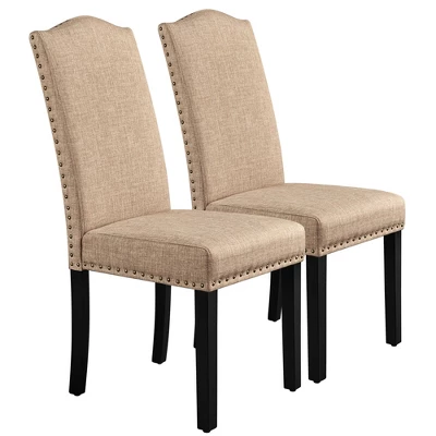 Yaheetech Set Of 2 Fabric Upholstered Classic Tall Back Dining Chair 10 Yaheetech Set Of 2 Fabric Upholstered Classic Tall Back Dining Chair - Image 8