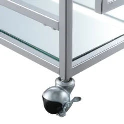 Town Square Bar Cart Clear Glass/Mirror/Chrome - Breighton Home -Famous Furniture Store GUEST ec70cc6a cc5b 458c 8edf e4912a45540b