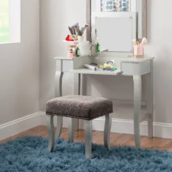 Harper Vanity Set Silver - Linon 27 Harper Vanity Set Silver - Linon -Famous Furniture Store GUEST eca3b13b 96fc 4100 88c2 861a59903d91