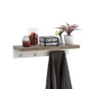 31.5" X 6.3" Wall Shelf With Four Hooks Gray/White - Danya B. -Famous Furniture Store GUEST ecfb7b21 3281 4d33 bc07 a65148446e6c